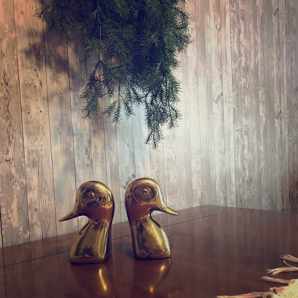 Vintage Brass Bookends